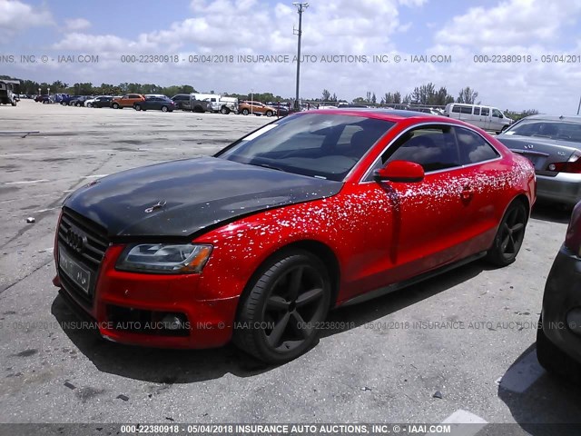 WAUCKAFR5AA078446 - 2010 AUDI A5 PREMIUM PLUS RED photo 2