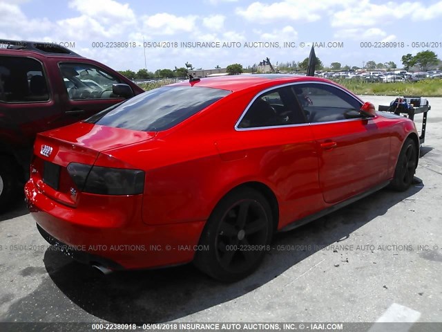 WAUCKAFR5AA078446 - 2010 AUDI A5 PREMIUM PLUS RED photo 4