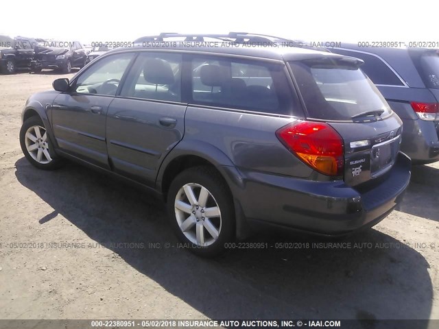 4S4BP62C277312493 - 2007 SUBARU LEGACY OUTBACK 2.5I LIMITED GRAY photo 3