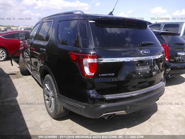 1FM5K7F88JGA04775 - 2018 FORD EXPLORER LIMITED 黑色 照片 3