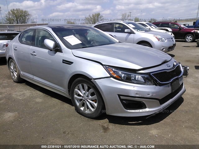 5XXGN4A72EG340534 - 2014 KIA OPTIMA EX SILVER photo 1