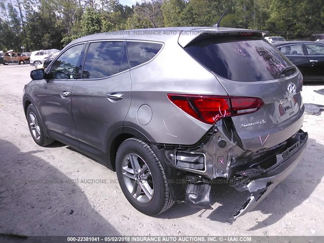 5XYZT3LB3JG526809 - 2018 HYUNDAI SANTA FE SPORT  GRAY photo 3