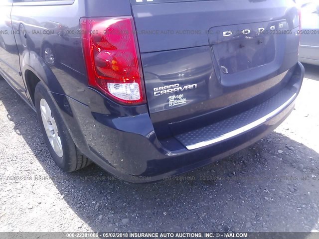 2C4RDGBGXCR380277 - 2012 DODGE GRAND CARAVAN SE BLUE photo 6