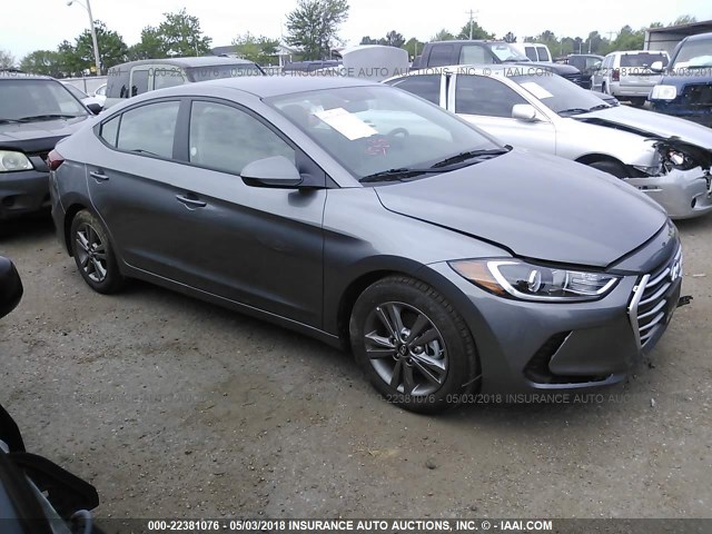 5NPD84LF9JH297453 - 2018 HYUNDAI ELANTRA SEL/VALUE/LIMITED GRAY photo 1