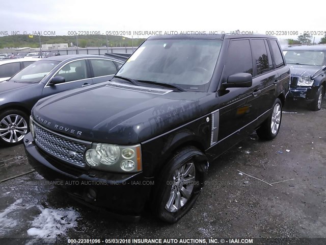 SALMF13426A207103 - 2006 LAND ROVER RANGE ROVER SUPERCHARGED BLACK photo 2