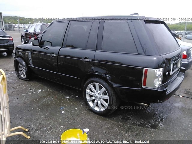 SALMF13426A207103 - 2006 LAND ROVER RANGE ROVER SUPERCHARGED BLACK photo 3