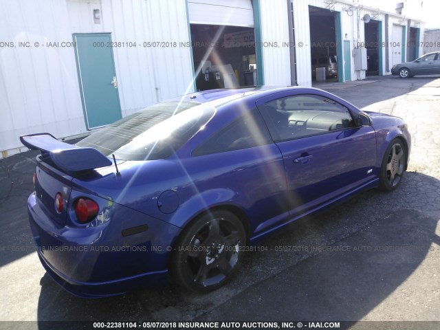 1G1AP18P677367311 - 2007 CHEVROLET COBALT SS SUPERCHARGED BLUE photo 4