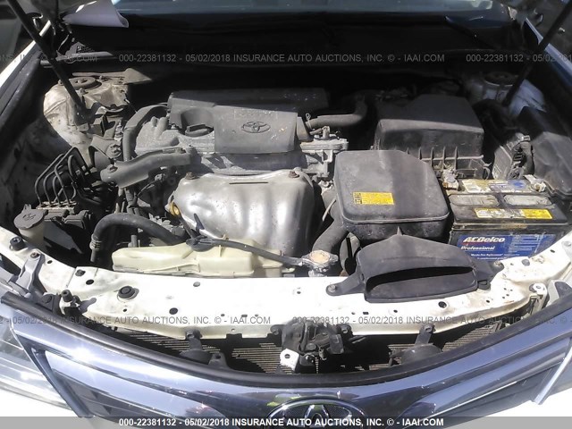 4T4BF1FK7CR195390 - 2012 TOYOTA CAMRY SE/LE/XLE WHITE photo 10