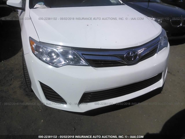 4T4BF1FK7CR195390 - 2012 TOYOTA CAMRY SE/LE/XLE WHITE photo 6