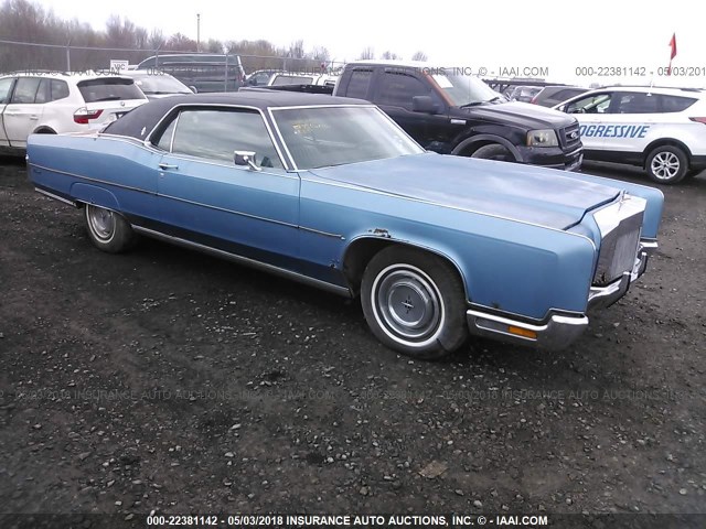 2Y81A866755 - 1972 LINCOLN CONTINENTAL  BLUE photo 1