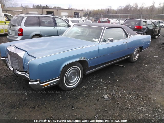 2Y81A866755 - 1972 LINCOLN CONTINENTAL  BLUE photo 2