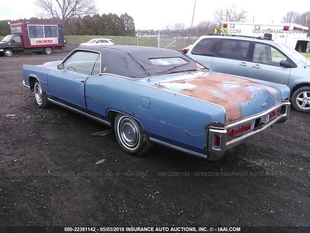 2Y81A866755 - 1972 LINCOLN CONTINENTAL  BLUE photo 3