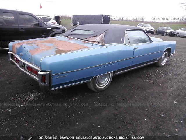 2Y81A866755 - 1972 LINCOLN CONTINENTAL  BLUE photo 4