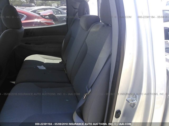 5TFJX4GN4DX017115 - 2013 TOYOTA TACOMA DOUBLE CAB ვერცხლისფერი ფოტო 8