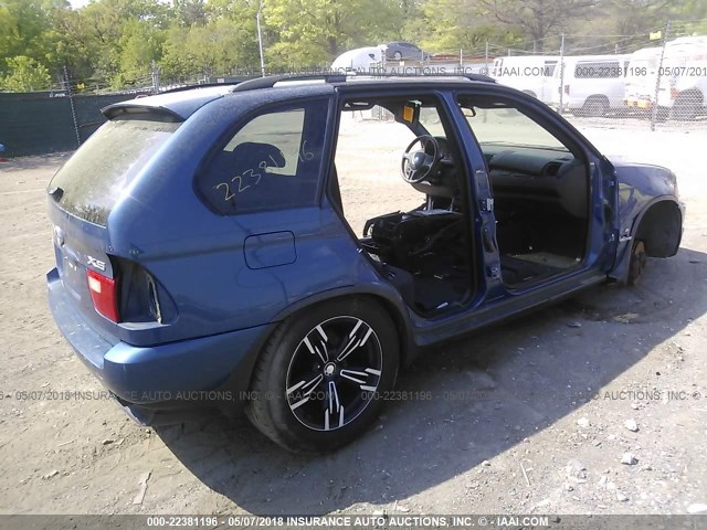 5UXFB335X3LH48742 - 2003 BMW X5 4.4I BLUE photo 4