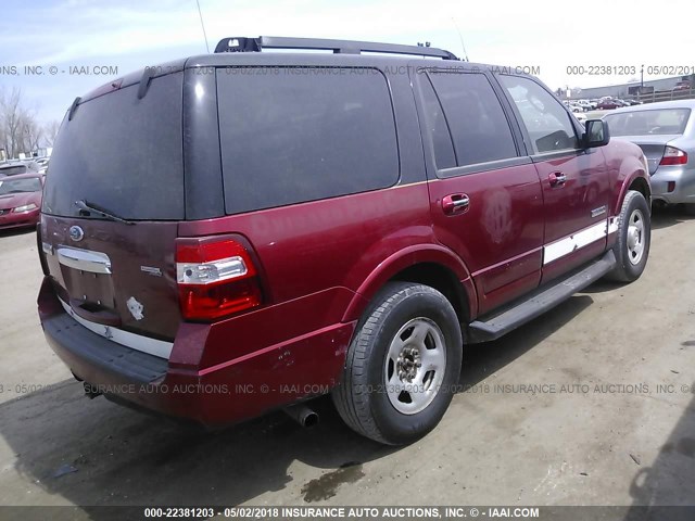 1FMFU15508LA12065 - 2008 FORD EXPEDITION XLT 红色 照片 4