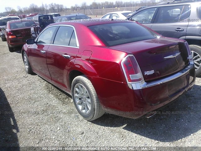 2C3CCACG4CH142584 - 2012 CHRYSLER 300 LIMITED RED photo 3