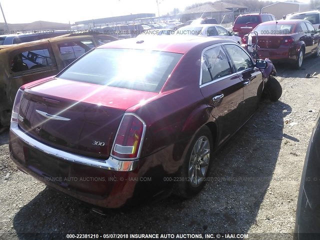 2C3CCACG4CH142584 - 2012 CHRYSLER 300 LIMITED RED photo 4