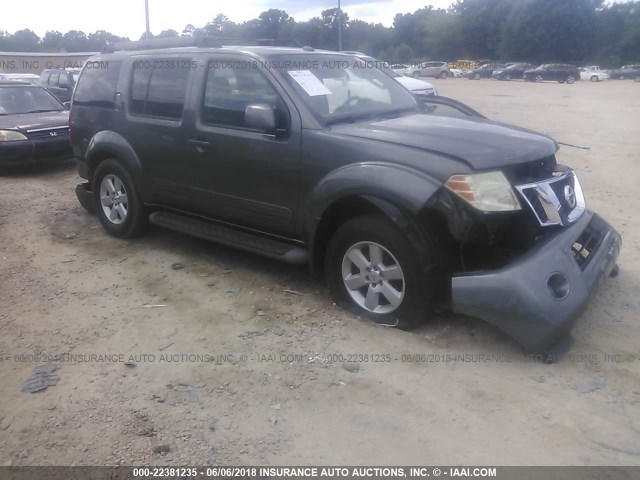 5N1AR18B28C636527 - 2008 NISSAN PATHFINDER S/LE/SE GRAY photo 1