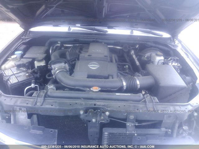 5N1AR18B28C636527 - 2008 NISSAN PATHFINDER S/LE/SE GRAY photo 10