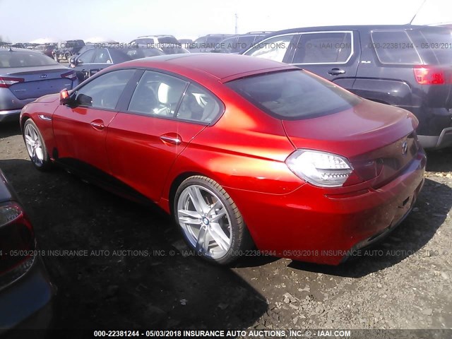 WBA6B4C56ED760207 - 2014 BMW 650 XI/GRAN COUPE ORANGE photo 3