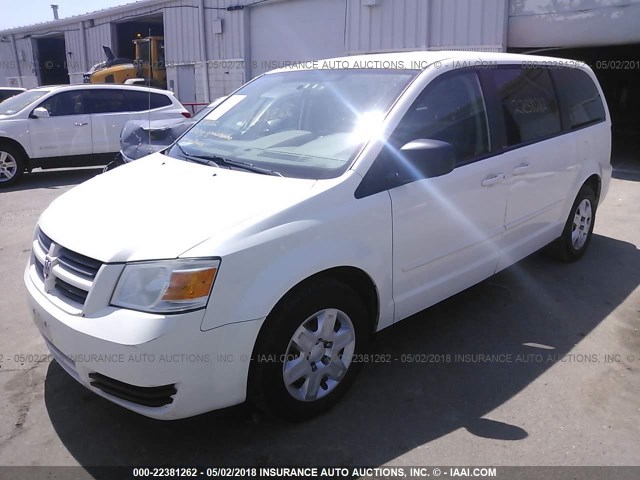 2D4RN4DE0AR122566 - 2010 DODGE GRAND CARAVAN SE WHITE photo 2