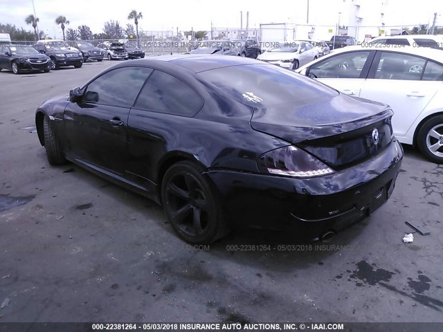 WBAEA5C54ACV93530 - 2010 BMW 650 I BLACK photo 3