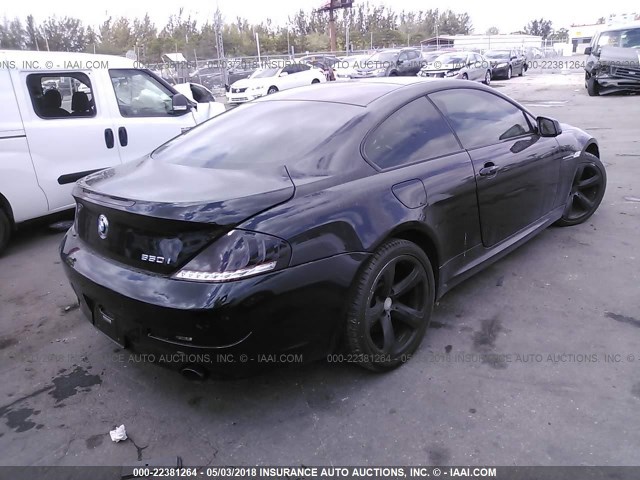 WBAEA5C54ACV93530 - 2010 BMW 650 I BLACK photo 4