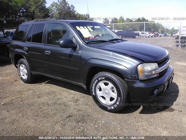 1GNDS13S062235758 - 2006 CHEVROLET TRAILBLAZER LS/LT BLACK photo 1