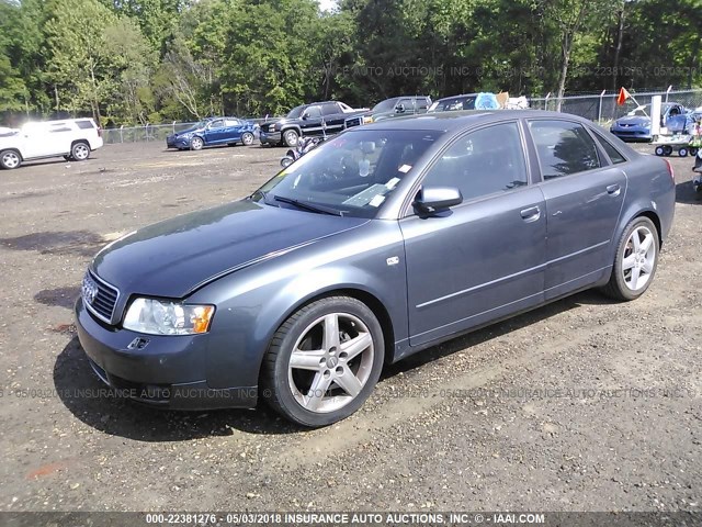 WAUJC68E35A044376 - 2005 AUDI A4 1.8T/1.8T SPECIAL GRAY photo 2