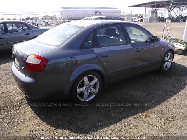 WAUJC68E35A044376 - 2005 AUDI A4 1.8T/1.8T SPECIAL GRAY photo 4