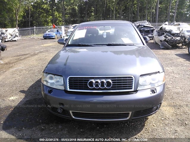 WAUJC68E35A044376 - 2005 AUDI A4 1.8T/1.8T SPECIAL GRAY photo 6