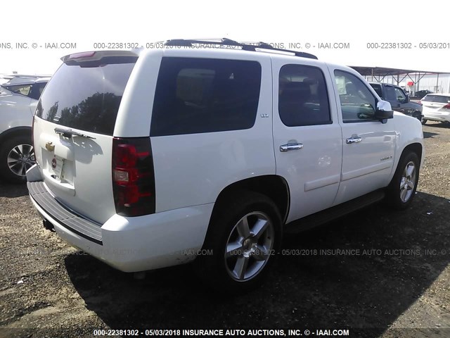 1GNFC13J77J377836 - 2007 CHEVROLET TAHOE C1500 WHITE photo 4