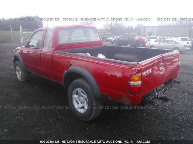 5TEWM72N11Z737838 - 2001 TOYOTA TACOMA XTRACAB RED photo 3