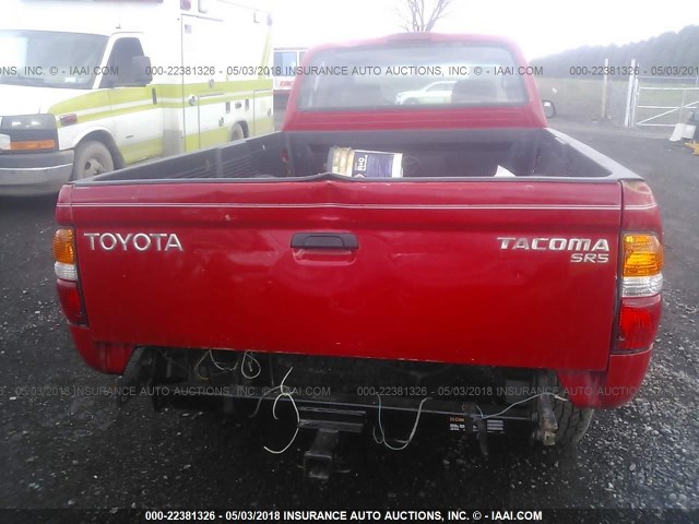 5TEWM72N11Z737838 - 2001 TOYOTA TACOMA XTRACAB RED photo 8