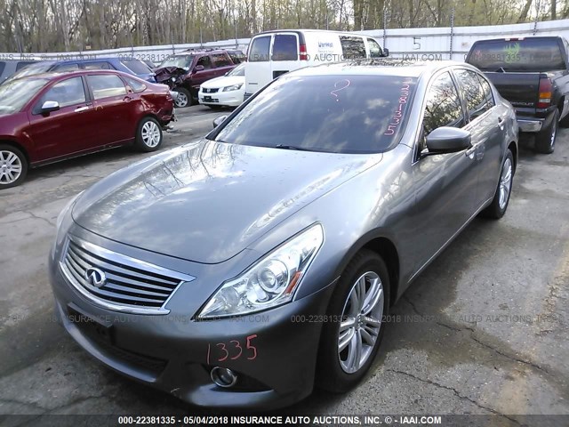 JN1CV6AR6CM978243 - 2012 INFINITI G37 GRAY photo 2