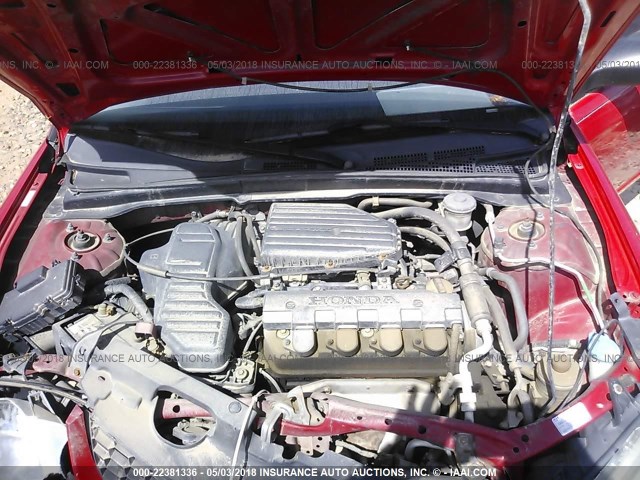 1HGEM22175L022130 - 2005 HONDA CIVIC DX VP RED photo 10