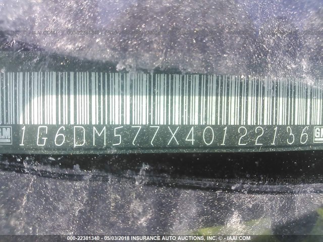 1G6DM577X40122136 - 2004 CADILLAC CTS WHITE photo 9