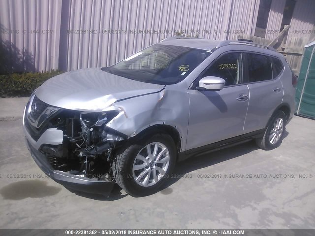 KNMAT2MT6HP532190 - 2017 NISSAN ROGUE S/SV SILVER photo 2