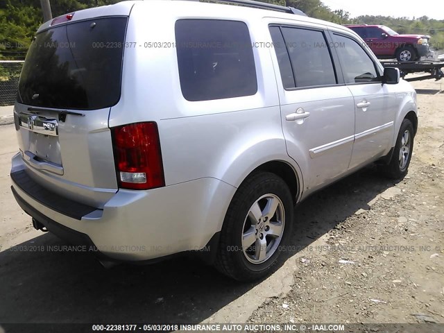 5FNYF3H54AB004798 - 2010 HONDA PILOT EXL SILVER photo 4