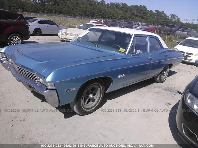 156698D165163 - 1968 CHEVROLET BEL AIR Light Blue photo 2