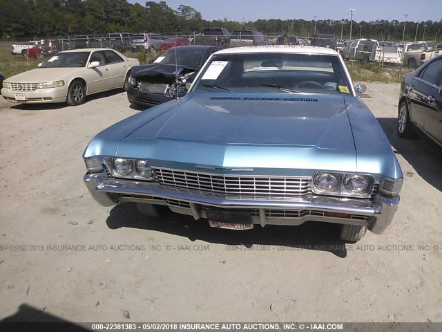 156698D165163 - 1968 CHEVROLET BEL AIR Light Blue photo 6