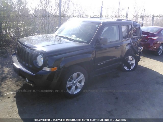 1C4NJRFB2ED590380 - 2014 JEEP PATRIOT LATITUDE BLACK photo 2