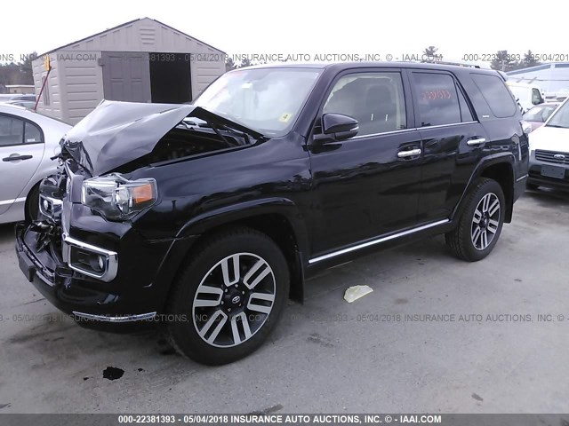 JTEBU5JR8J5518722 - 2018 TOYOTA 4RUNNER SR5 PREM/LTDL/TRAIL/TRD BLACK photo 2