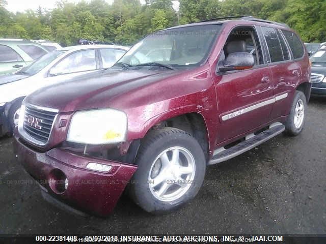 1GKDT13S122179012 - 2002 GMC ENVOY RED photo 2