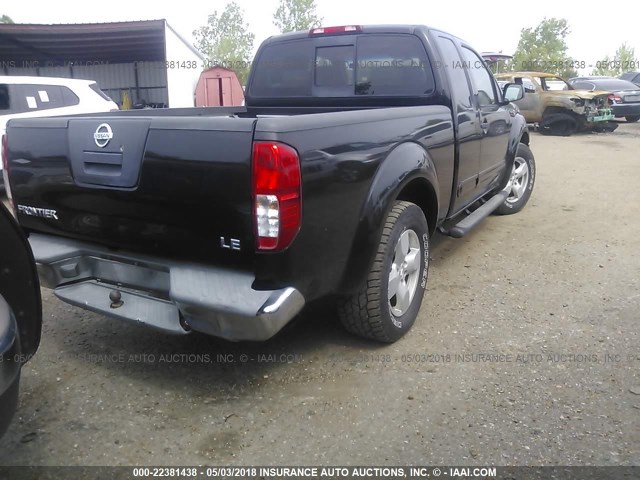 1N6AD06U75C405584 - 2005 NISSAN FRONTIER KING CAB LE/SE/OFF ROAD BLACK photo 4