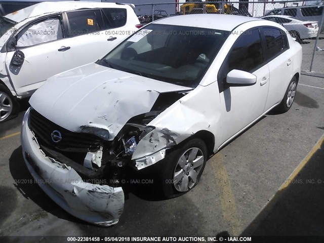 3N1AB6AP8CL637242 - 2012 NISSAN SENTRA 2.0/2.0S/SR/2.0SL WHITE photo 2