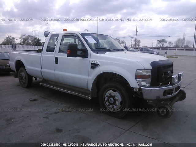 1FTWX31R38EB26887 - 2008 FORD F350 SRW SUPER DUTY WHITE photo 1