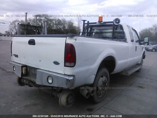 1FTWX31R38EB26887 - 2008 FORD F350 SRW SUPER DUTY WHITE photo 4