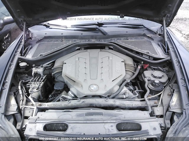 5UXFG83529LZ92373 - 2009 BMW X6 BLACK photo 10